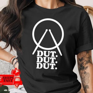 Dut Dut Dut Drumming T-Shirt, Minimalist Comfort Colors Sweatshirt, Trendy Hoodie, Cool Drummer Gift Idea