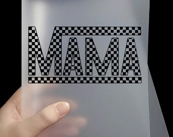 Mama Checkered DTF Transfers Ready to Press Mama Checkered Direct to Film Transfers