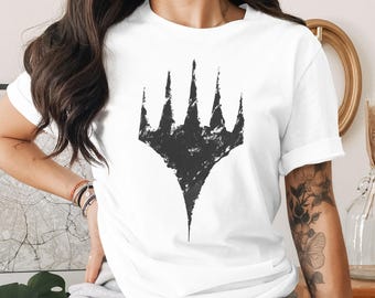 Magic The Gathering T Shirt, Grunge Logo Sweatshirt, MTG Hoodie, Black Mana Symbol Apparel, Comfort Colors TShirt, Gamer Gift, Card Game