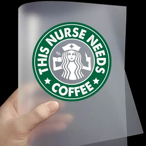 This Nurse Needs Coffee DTF Transfers | Ready to Press Coffee Nurse Direct to Film Transfers | Nurse Heat Transfers