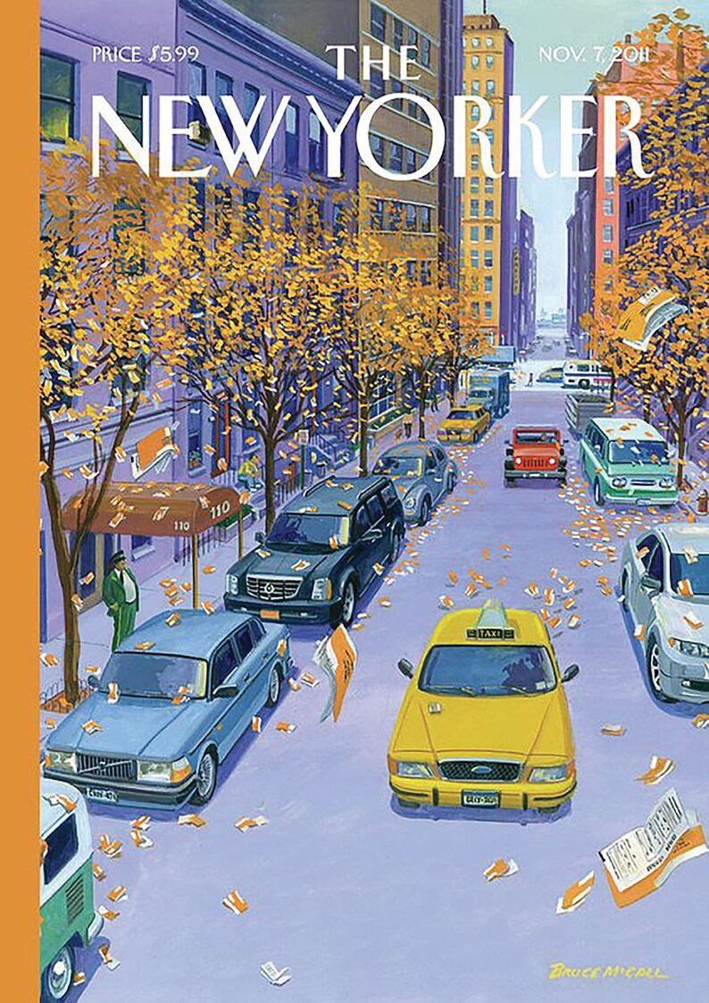 The New Yorker Magazine Cover Print Set of 3 Aesthetic Room Etsy