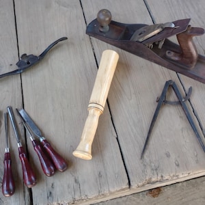 Hand crafted wood mallet