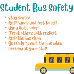 Customizable School Student Bus Safety Social Media Template