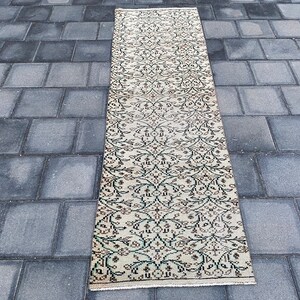 Turkish rug, Runner rug, Bohemian rug, Carpet, Hallway rug, Vintage rug, Oushak rug, 2.5 x 8.0 ft, Ethnic rug, Handmade rug, Boho wool rug