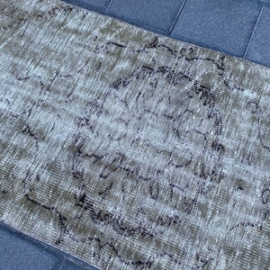 3x5 Oushak rug, Brown rug, Distressed rug, Neutral rug, Turkish rug, Bohemian rug, Vintage rug, Area rug, Boho rug, Decor rug, 2.9x5.6 ft image 7