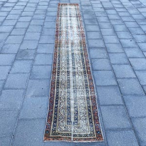 1.9 x 12.6 ft, Stair Runner rug, Narrow rug, Turkish rug, Patchwork rug, Vintage rug, Hallway rug, Home Decor, Kitchen rug, Organic Wool rug