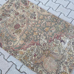 2,8 x 4,4 pi, tapis bio, tapis turc, tapis d'accent, petit tapis, tapis vintage, tapis rouge, tapis oushak, tapis oriental, tapis en laine fait main, tapis décoratif image 6
