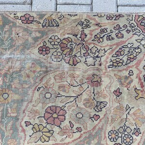 2,8 x 4,4 pi, tapis bio, tapis turc, tapis d'accent, petit tapis, tapis vintage, tapis rouge, tapis oushak, tapis oriental, tapis en laine fait main, tapis décoratif image 7