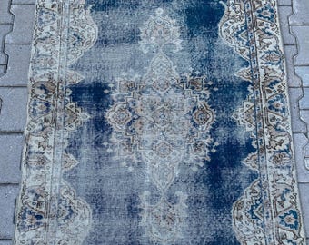 3x6 Turkish rug, vintage rug, bohemian rug, 3.6x6.6 ft, oushak rug, area rug, handmade rug, oriental rug, boho red rug, organic wool rug