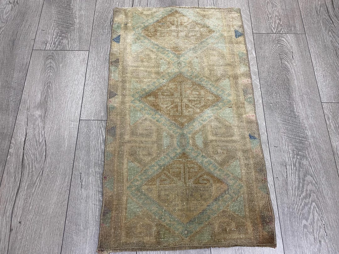 Muted Rug Pastel Rug, Muted Rug, Brown Wool Rug, Turkish Rug, Small Rug, Neutral ...
