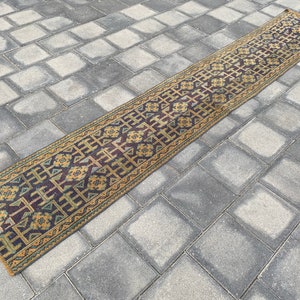 Runner rug, Corridor rug, Turkish rug, Vintage rug, Patchwork rug, 1.8 x 10.8 ft, Handmade rug, Ethnic rug, Stair rug, Wool rug, Tribal rug
