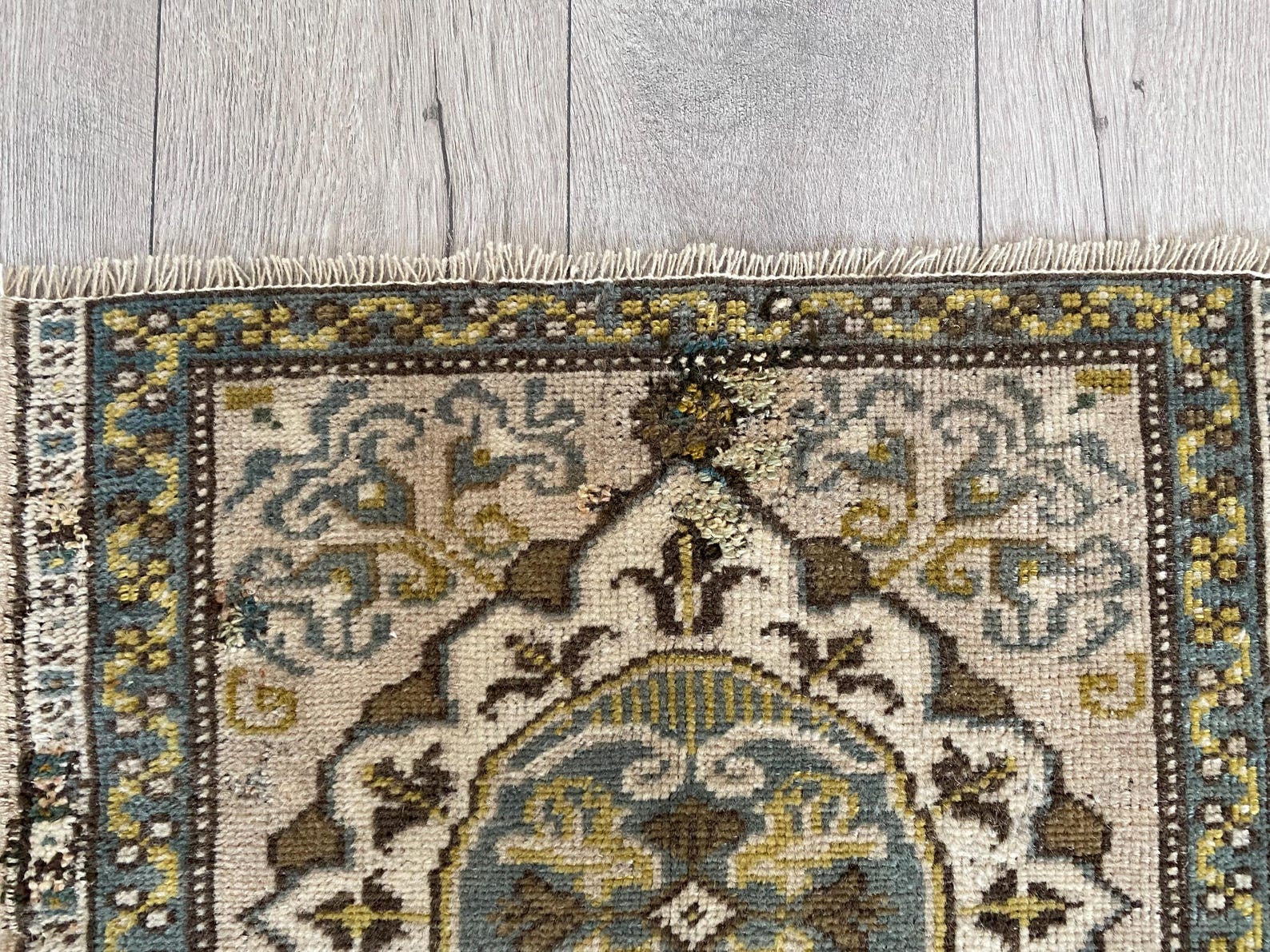 Brown Square Rug, Vintage Rug, Neutral Rug, Small Rug, Turkish Rug ...