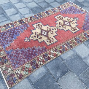 4x8 Turkish rug, 4x8 Vintage rug, 4x8 Red rug, 4x8 Area rug, 4x8 Oushak rug, 4x8 Wool rug, Oriental rug, Dining room rug, 4.2x8.2 ft