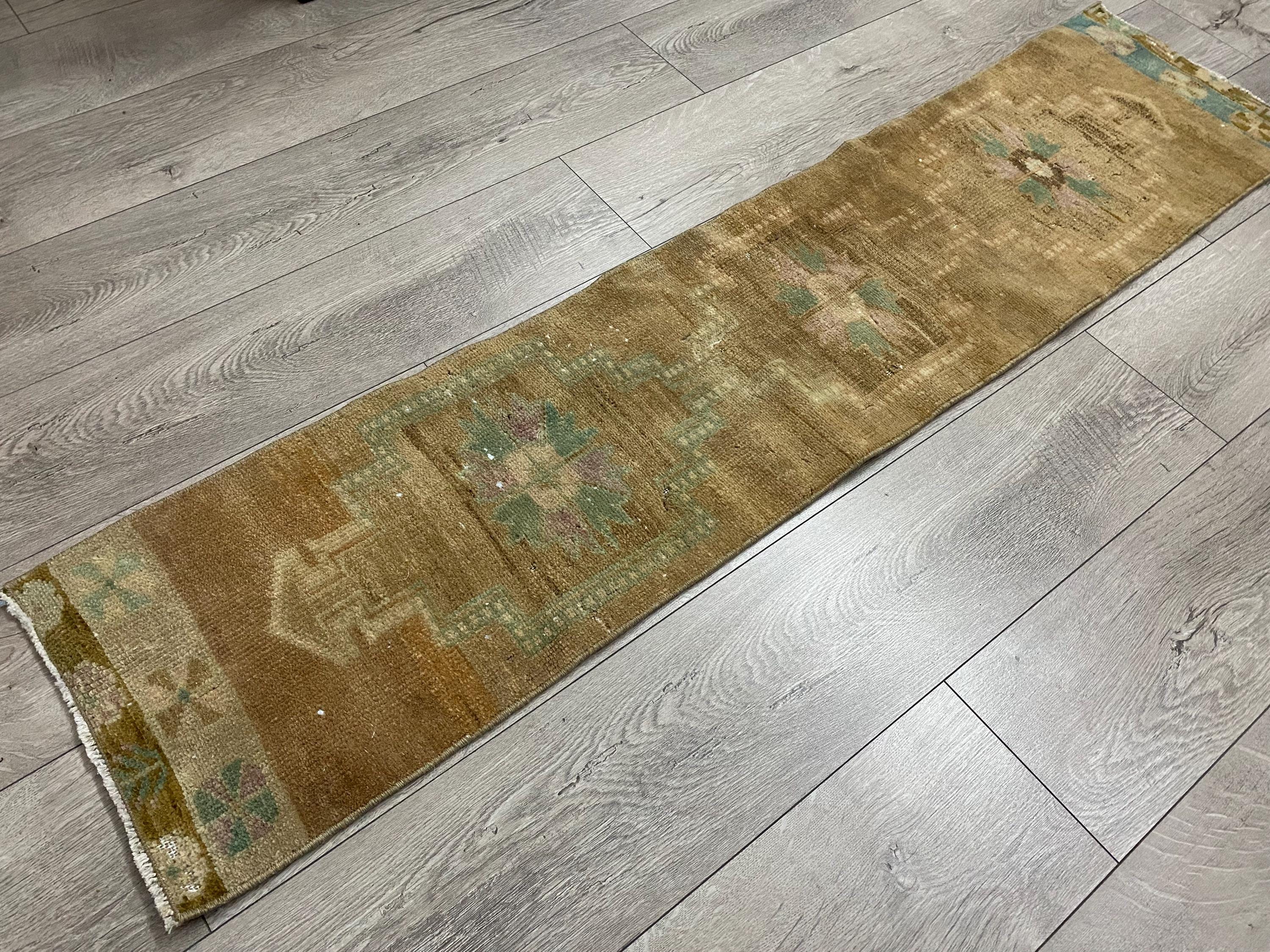 1.2x5.3 フィート、小さなランナー ラグ、ニュートラル ラグ、トルコ