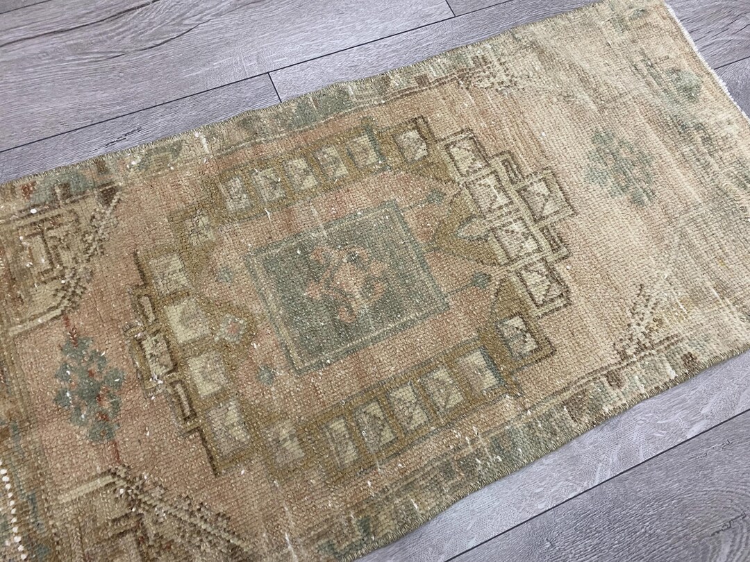 Muted Rug Brown Small Rug, Muted Rug, Neutral Rug, Turkish Vintage Rug, Pastel ...