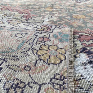 2,8 x 4,4 pi, tapis bio, tapis turc, tapis d'accent, petit tapis, tapis vintage, tapis rouge, tapis oushak, tapis oriental, tapis en laine fait main, tapis décoratif image 10