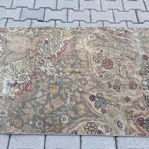 2,8 x 4,4 pi, tapis bio, tapis turc, tapis d'accent, petit tapis, tapis vintage, tapis rouge, tapis oushak, tapis oriental, tapis en laine fait main, tapis décoratif image 4