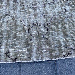 3x5 Oushak rug, Brown rug, Distressed rug, Neutral rug, Turkish rug, Bohemian rug, Vintage rug, Area rug, Boho rug, Decor rug, 2.9x5.6 ft image 8