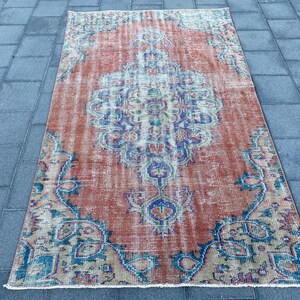 Handmade wool rug, Turkish rug, Oushak rug, Oriental rug, Bedroom rug, Bohemian rug, Anatolian rug, Home decor, Vintage area rug, 4.7x7.9 ft