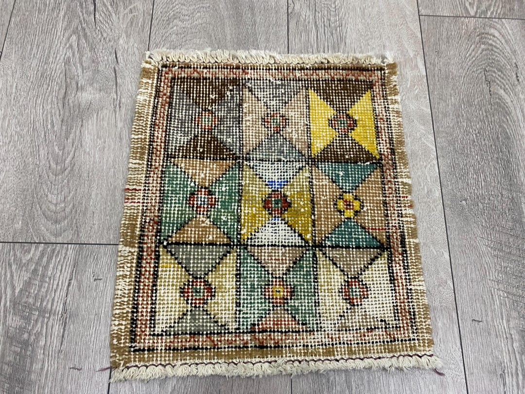 1x1 Mini Rug, 1x1 Square Rug, 1x1 Small Rug, 1x1 Turkish Rug, 1x1 ...