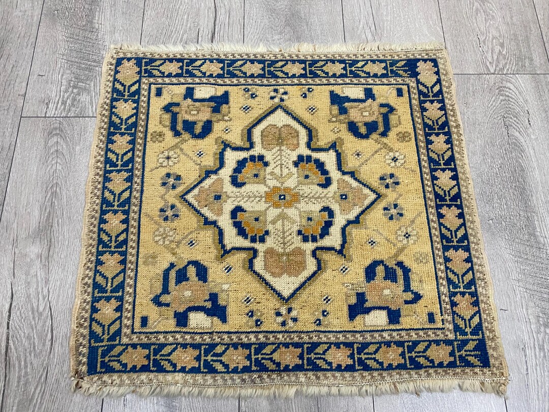 2x2 Square Rug, 2x2 Brown Rug, 2x2 Small Rug, 2x2 Turkish Rug, 2x2 ...