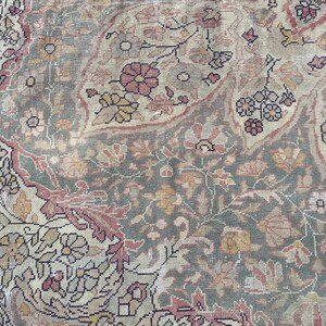 2,8 x 4,4 pi, tapis bio, tapis turc, tapis d'accent, petit tapis, tapis vintage, tapis rouge, tapis oushak, tapis oriental, tapis en laine fait main, tapis décoratif image 8