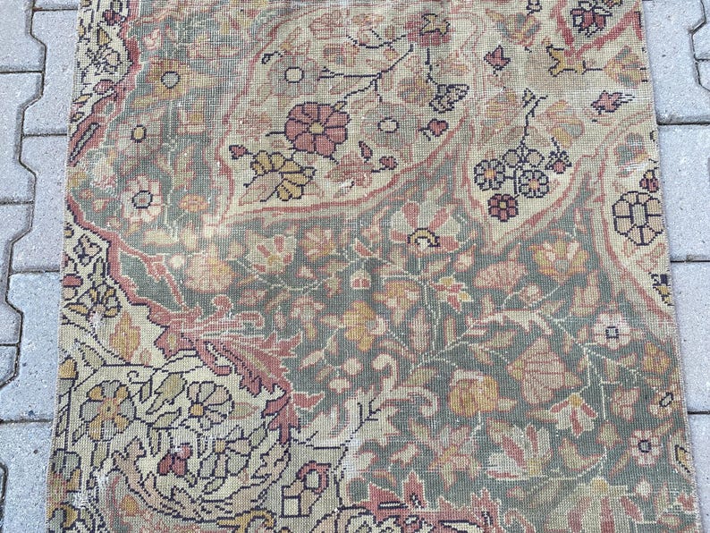 2,8 x 4,4 pi, tapis bio, tapis turc, tapis d'accent, petit tapis, tapis vintage, tapis rouge, tapis oushak, tapis oriental, tapis en laine fait main, tapis décoratif image 8