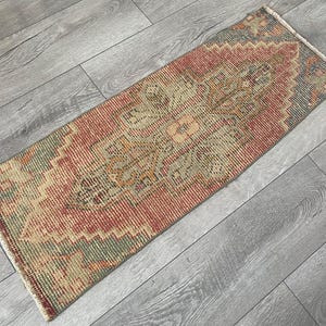 Handgeknüpfter Wollteppich, Wollteppich, Kelimteppich, Vintage Teppich, Oushak Teppich, Handgeknüpfter Wollteppich, Boho Teppich