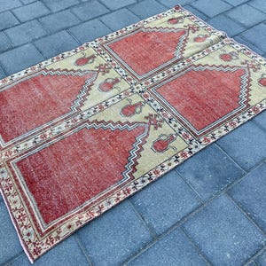 Prayer rug, Turkish rug, Vintage rug, Ethnic rug, Tribal rug, Oushak rug, Area rug, Bohemian rug, Handmade rug, Boho wool rug, 4.2x6.2 ft