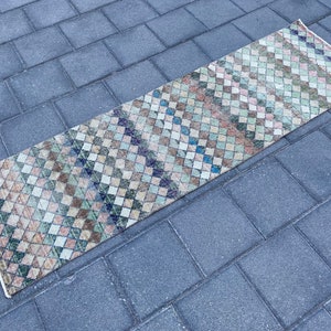 Vintage rug runner, Turkish rug, Boho rug, Oushak rug, Kitchen rug, Bohemian rug, Hallway rug, Handmade wool rug, Oriental rug, 2.0x6.8 ft