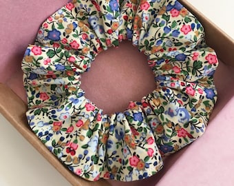 Floral scrunchie,  Hair ties, Hair accessories, Gifts for her, Gifts for families and friends, Made in UK,