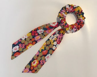 Floral scrunchie scarf, Floral scrunchy, Made in UK