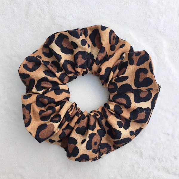 Leopard scrunchie, Made in UK