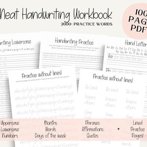 Hand lettering practice sheets for procreate | hand lettering practice sheets, lettering worksheets, handwriting workbook