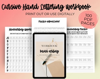 Hand lettering practice sheets for procreate | hand lettering practice sheets, lettering worksheets, handwriting workbook, cursive worksheet