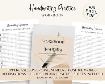 Kalligraphie Übungsblätter | Handschrift-Übungsblätter, moderne Kalligraphie-Handschrift-Arbeitsblätter, Lettering-Arbeitsbuch