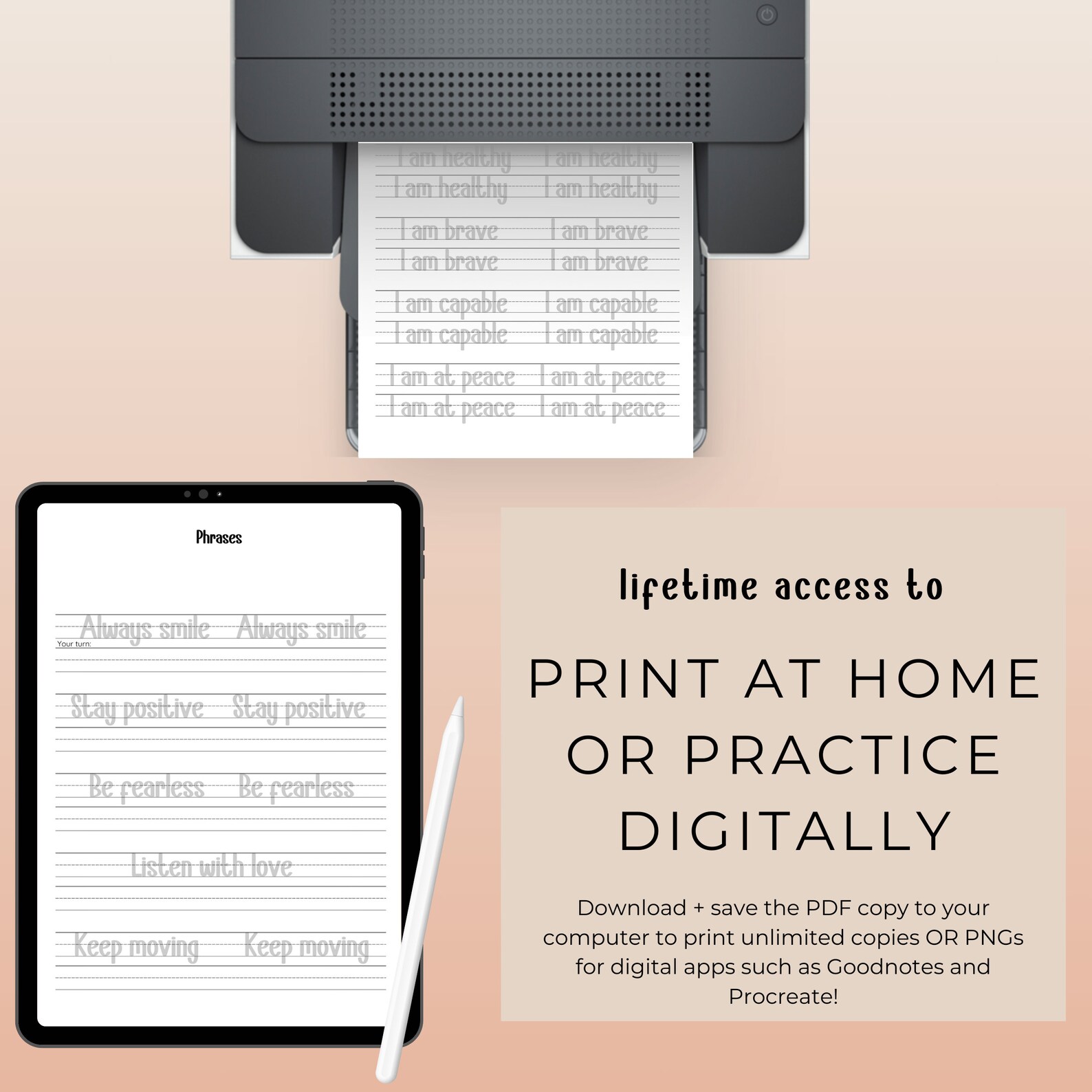 Practice Copywriting Neat Handwriting Practice Sheets Ipad, Penmanship Practice, Adult ...