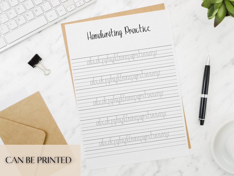 Cute Handwriting Practice Worksheets for Adults | Lettering Worksheets