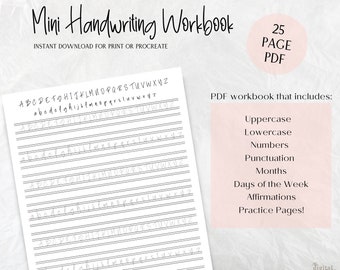 Neat Handwriting Workbook, Handwriting practice sheets, Penmanship Practice, Hand lettering practice sheet, Improve Handwriting