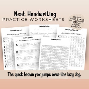 Nette handschrift oefenbladen Ipad, handschrift praktijk, volwassen belettering praktijk, handschrift praktijk werkbladen PDF, ABC praktijk