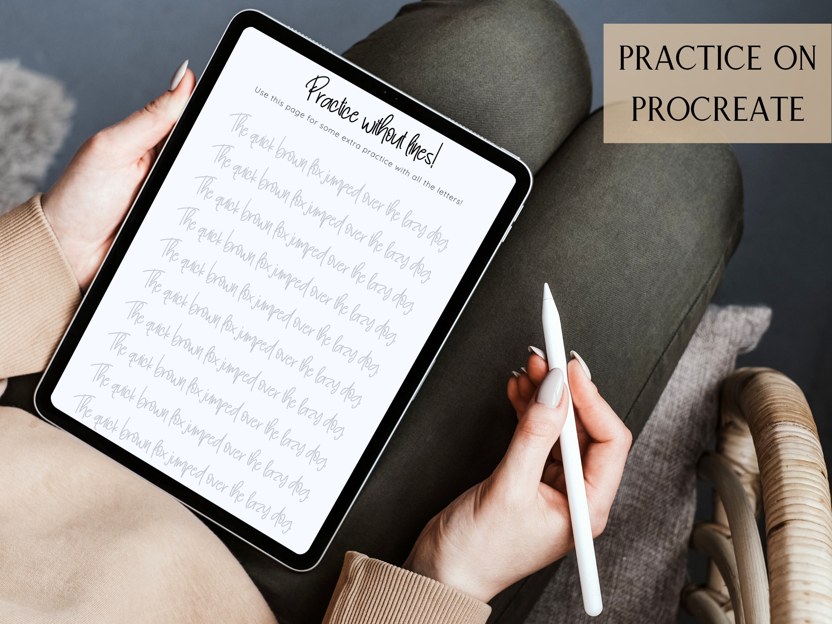 Hand Lettering Practice Sheets for Procreate Hand Lettering - Etsy