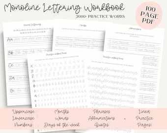 Hand lettering practice sheets for procreate | hand lettering practice sheets, lettering worksheets, handwriting workbook