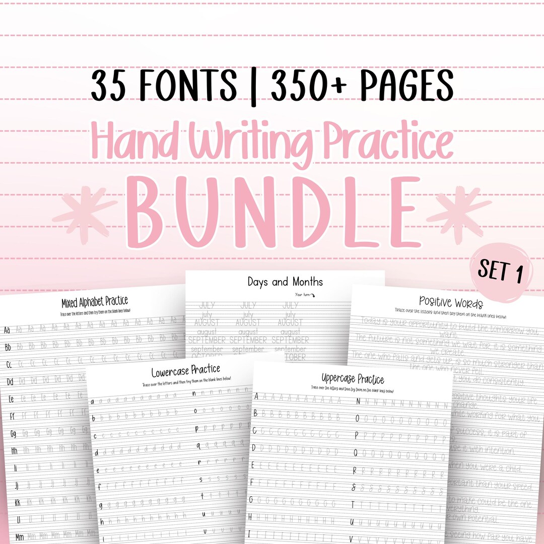 Neat Handwriting Practice Bundle, Handwriting Worksheet Handwriting ...