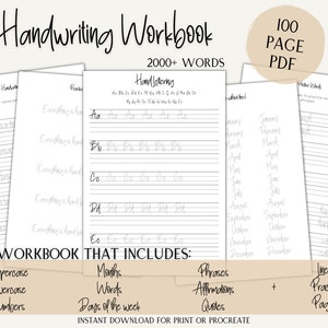 Hand lettering practice sheets for procreate | hand lettering practice sheets, lettering worksheets, handwriting workbook