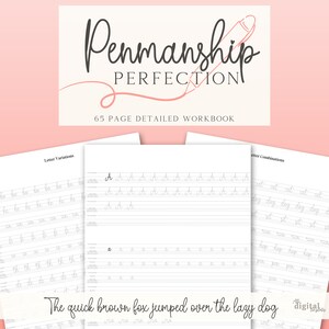 Lettering Practice Workbook | Lettering Worksheet, Lettering Guide, Neat Handwriting, Cursive Practice, Handwriting Practice