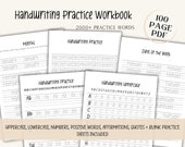 Neat Handwriting Practice Sheets for Adults | hand lettering workbook, handwriting worksheets, penmanship practice, hand lettering guide