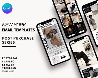 Post Purchase Email Flow Templates | Editable Post Purchase Templates | Ecommerce Email Marketing | Canva Templates | Email Template