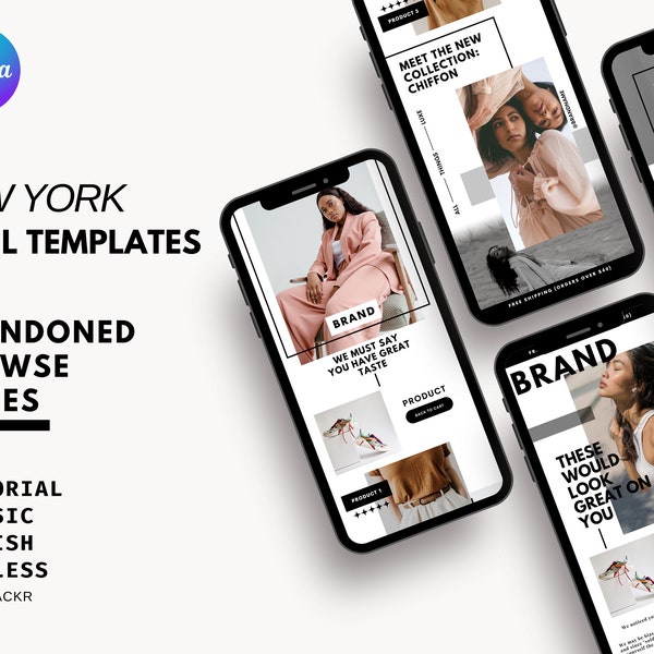 Abandoned Browse Email Flow Templates | Editable Browse Abandonment Templates | Ecommerce Email Marketing | Brand Emails | Email Template