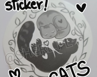 Ying Yang CATS (sticker)