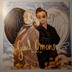 Good Omens print - Aziraphale and Crowley